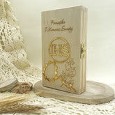 I Komunia Święta pudełko drewniane na pieniądze / czekoladnik