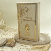 I Komunia Święta pudełko drewniane na pieniądze / czekoladnik