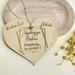 Zawieszka dla kochanej Babci serce