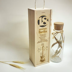 Skrzynka 18 urodziny na wino / wódkę / alkohol