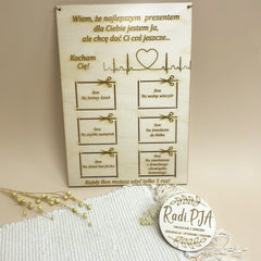 Bon / Kupon dla ukochanej osoby walentynki urodziny Rocznica Ślubu