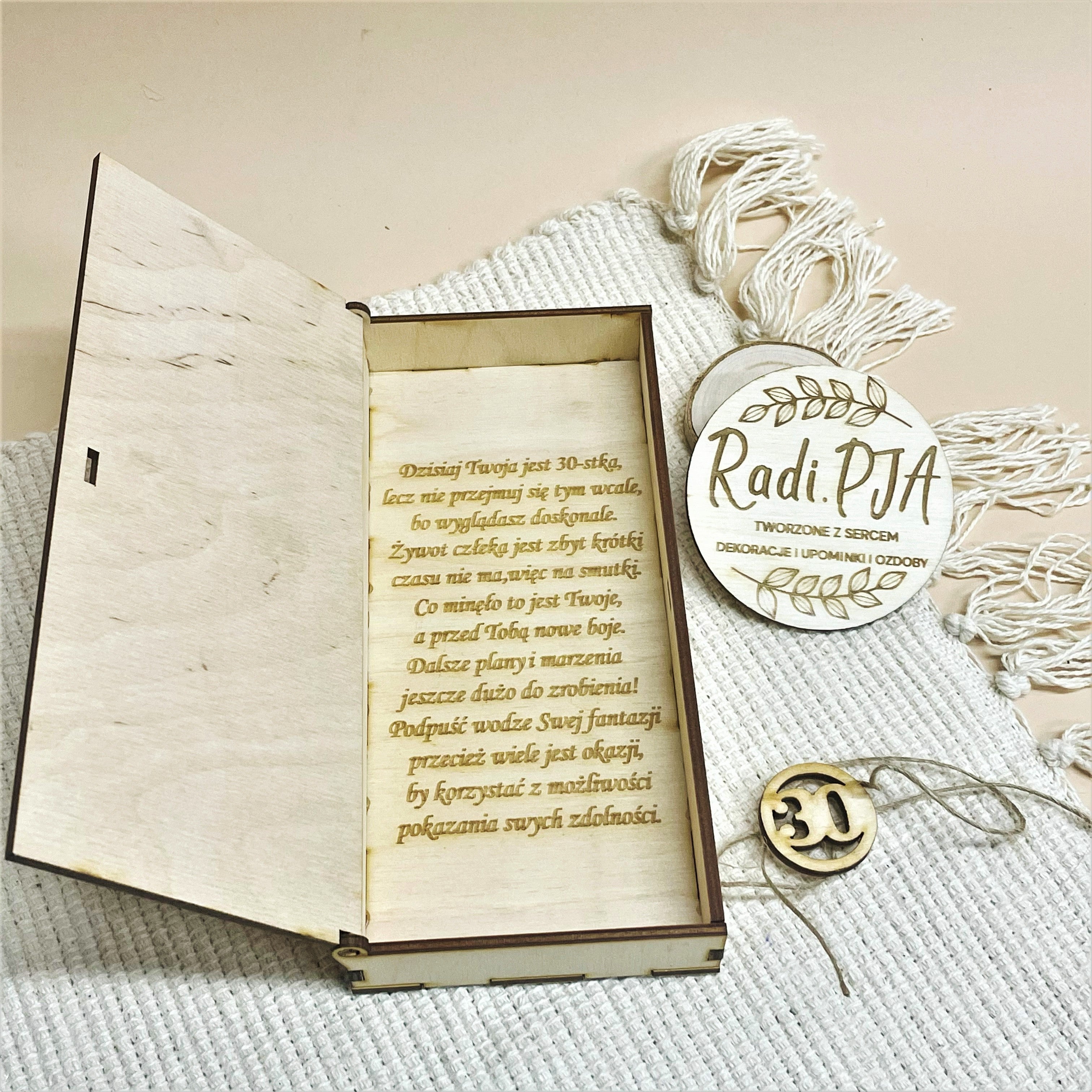 Życzenia do czekoladnika / pudełka na pieniądze