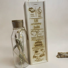 Skrzynka 18stka urodziny na wino / wódkę / alkohol