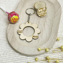 Brelok z imieniem z miejscem na lizak dla dziewczynki