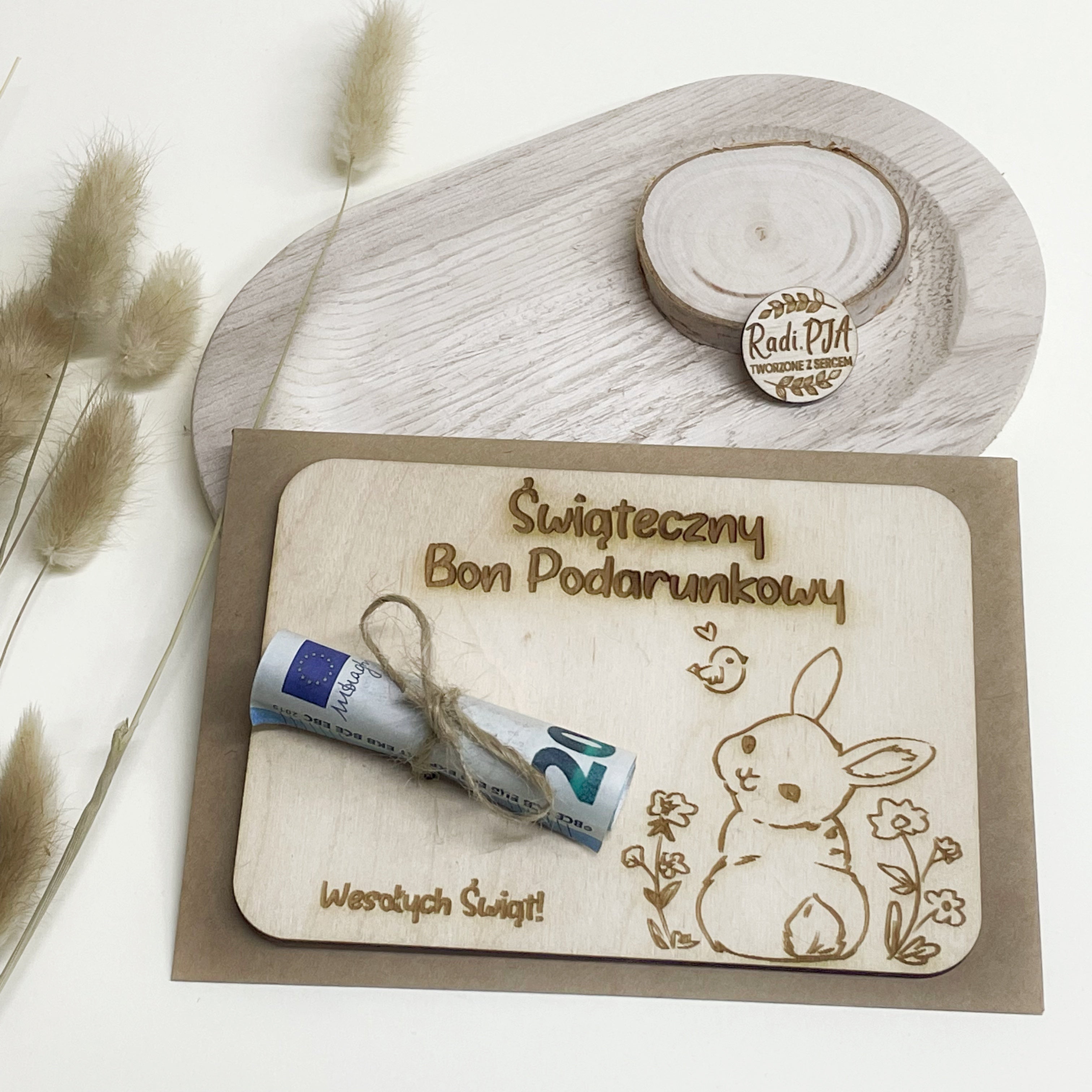 Bon podarunkowy na pieniądze karta podarunkowa Święta Wielkanoc