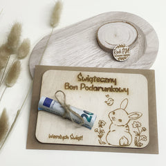 Bon podarunkowy na pieniądze karta podarunkowa Święta Wielkanoc