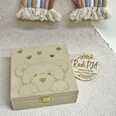 Szkatułka 16cm z misiem malowana