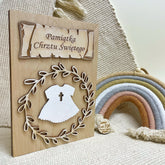 Chrzest Święty Kartka / Pamiątka z życzeniami i personalizacją II