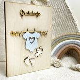 Gratulacje z okazji narodzin dziecka Kartka / Pamiątka z życzeniami i personalizacją II