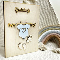 Gratulacje z okazji narodzin dziecka Kartka / Pamiątka z życzeniami i personalizacją II