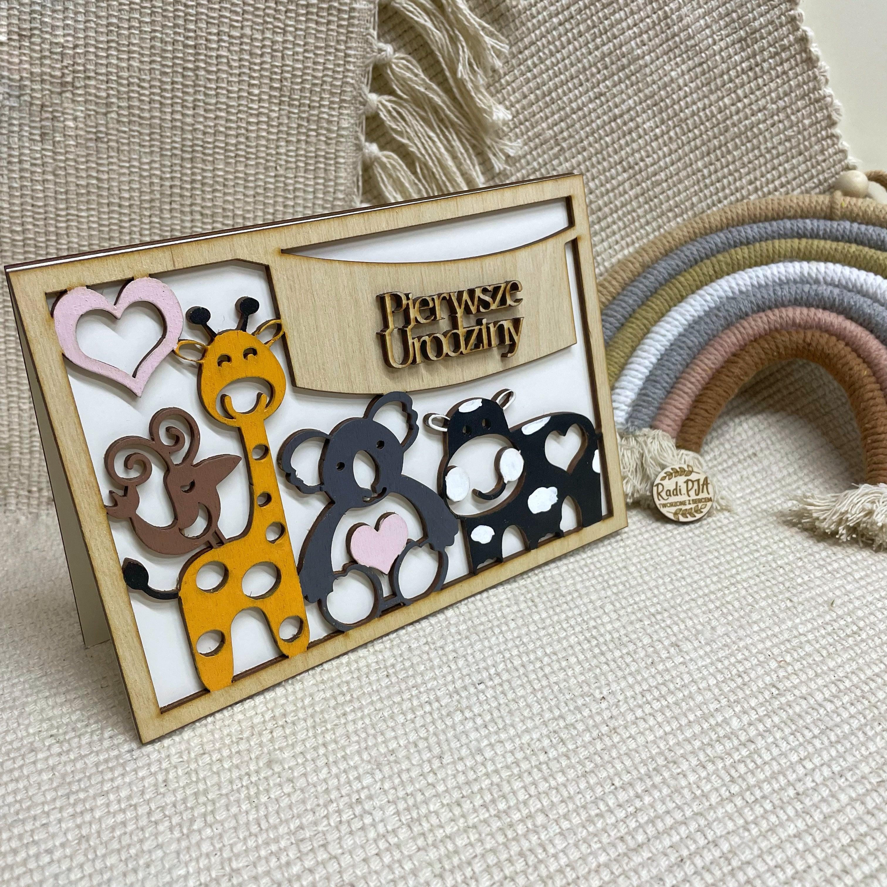 Urodziny / Roczek Kartka / Pamiątka z życzeniami i personalizacją II