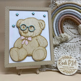 Obrazek / pamiątka Miś z życzeniami i personalizacją