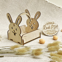 Koszyczek Wielkanocny Mały dla dzieci króliczek z imieniem