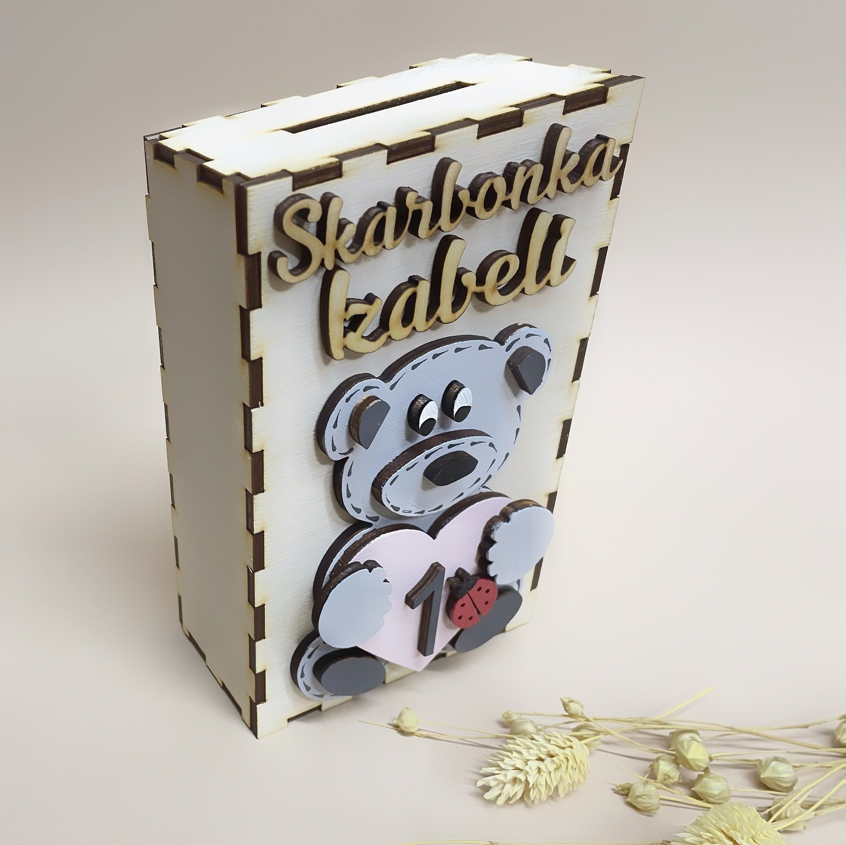 Skarbonka dla dziecka MIŚ 3D